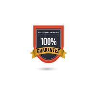 100 garantie klantenservice badge logo vector sjabloon ontwerp illustratie