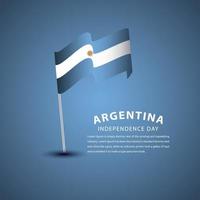 gelukkige argentinië onafhankelijkheidsdag viering vector sjabloon ontwerp illustratie