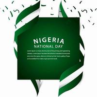 gelukkige nigeria nationale dag viering vector sjabloon ontwerp illustratie