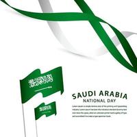 gelukkige saoedi-arabië nationale feestdag vector sjabloon ontwerp illustratie