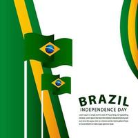 gelukkige dag van de onafhankelijkheid van Brazilië viering vector sjabloon ontwerp illustratie