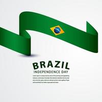 gelukkige dag van de onafhankelijkheid van Brazilië viering vector sjabloon ontwerp illustratie