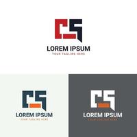 eerste logo brief cs. vector logotype voor bedrijf en bedrijf identiteit.