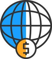wereld financieel vector icoon ontwerp