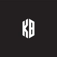 kb logo monogram met zeshoek vorm stijl ontwerp sjabloon vector