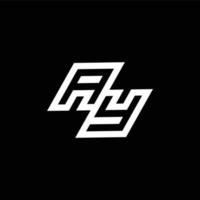 ay logo monogram met omhoog naar naar beneden stijl negatief ruimte ontwerp sjabloon vector