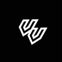 vv logo monogram met omhoog naar naar beneden stijl negatief ruimte ontwerp sjabloon vector