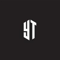 yt logo monogram met zeshoek vorm stijl ontwerp sjabloon vector