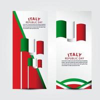 gelukkige dag van de republiek Italië viering vector sjabloonontwerp illustratie