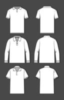 geschetst wit polo t-shirt bespotten omhoog vector