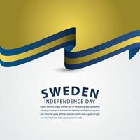gelukkige zweden onafhankelijkheidsdag viering vector sjabloon ontwerp illustratie