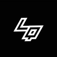lq logo monogram met omhoog naar naar beneden stijl negatief ruimte ontwerp sjabloon vector