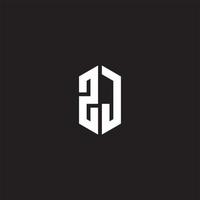logo monogram met zeshoek vorm stijl ontwerp sjabloon vector
