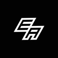 ea logo monogram met omhoog naar naar beneden stijl negatief ruimte ontwerp sjabloon vector