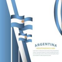 gelukkige argentinië onafhankelijkheidsdag viering vector sjabloon ontwerp illustratie