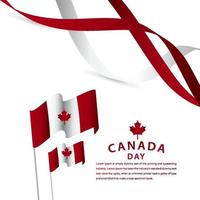 gelukkige dag van Canada viering vector sjabloonontwerp illustratie