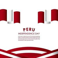 gelukkige peru onafhankelijkheidsdag vieringen vector sjabloonontwerp illustratie