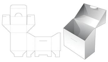 flip-box en gestanste sjabloon met vergrendelde punt vector