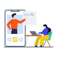 online onderwijs app-concept vector