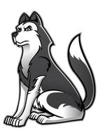 Siberische husky hond vector