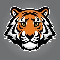 tijger hoofd sport logo stijl vector