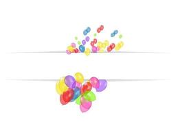 kleurensamenstelling van vector realistische ballonnen geïsoleerd op een witte achtergrond. ballonnen geïsoleerd. voor verjaardagswenskaarten of andere ontwerpen