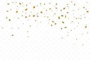 veel vallende luxe gouden confetti. verjaardagsviering. vector illustratie