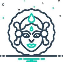 mengen icoon voor durga puja vector