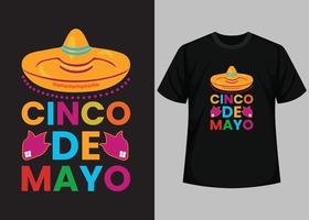 cinco de mayo typografie t overhemd ontwerp vector