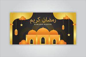 creatief Ramadan wens tijdlijn vector Hoes ontwerp sjabloon