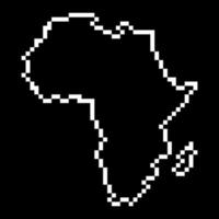 pixel kaart van Afrika. vector illustratie.