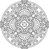 mandala kleur bladzijde voor volwassenen vector