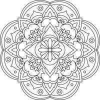 bloemen mandala kleur bladzijde voor volwassenen vector