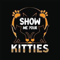 katten t-shirt ontwerp vector