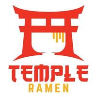 modern vector gemakkelijk Japans torii tempel ramen noodle logo ontwerp icoon sjabloon. Japans ramen vector illustratie voor merk, cafe, restaurant, bar. geïsoleerd Aan wit achtergrond