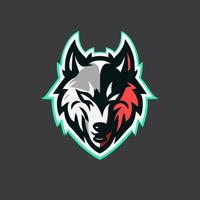 wolf hoofd mascotte logo sjabloon vector icoon illustratie ontwerp voor sport team of zakelijke