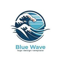 blauw Golf logo sjabloon. water Golf vector logo ontwerp. water Golf logo.