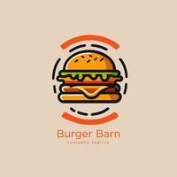 hamburger logo ontwerp sjabloon. snel voedsel icoon. vector illustratie.