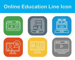 online onderwijs vector icoon reeks