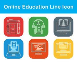 online onderwijs vector icoon reeks