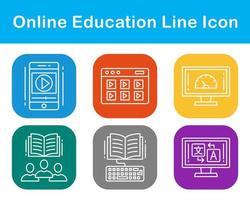 online onderwijs vector icoon reeks