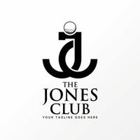 logo ontwerp grafisch concept creatief abstract premie vrij vector voorraad brief cj of jc zonder doopvont met bal golf. verwant naar sport club of eerste