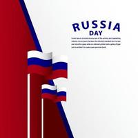 gelukkige Rusland onafhankelijkheidsdag viering vector sjabloon ontwerp illustratie