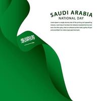 gelukkige saoedi-arabië nationale feestdag vector sjabloon ontwerp illustratie