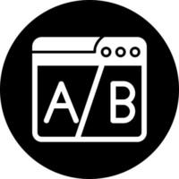 web ab testen vector icoon