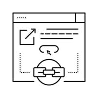 koppelingen van Gezag plaats lijn icoon vector illustratie