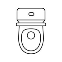 toilet top visie lijn icoon vector illustratie