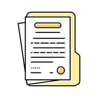 voorwaarden staat papier document kleur icoon vector illustratie