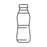 drank sap plastic fles lijn icoon vector illustratie