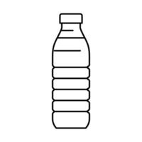 drinken sap plastic fles lijn icoon vector illustratie